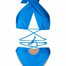 Купальник с вырезом халтер