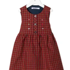Платье в клетку без рукавов