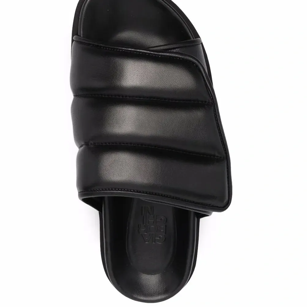 Шлепанцы с дутыми ремешками