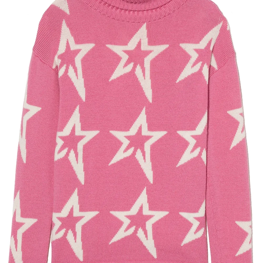 Джемпер с высоким воротником и принтом