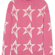 Джемпер с высоким воротником и принтом