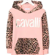 Худи с логотипом и леопардовыми вставками