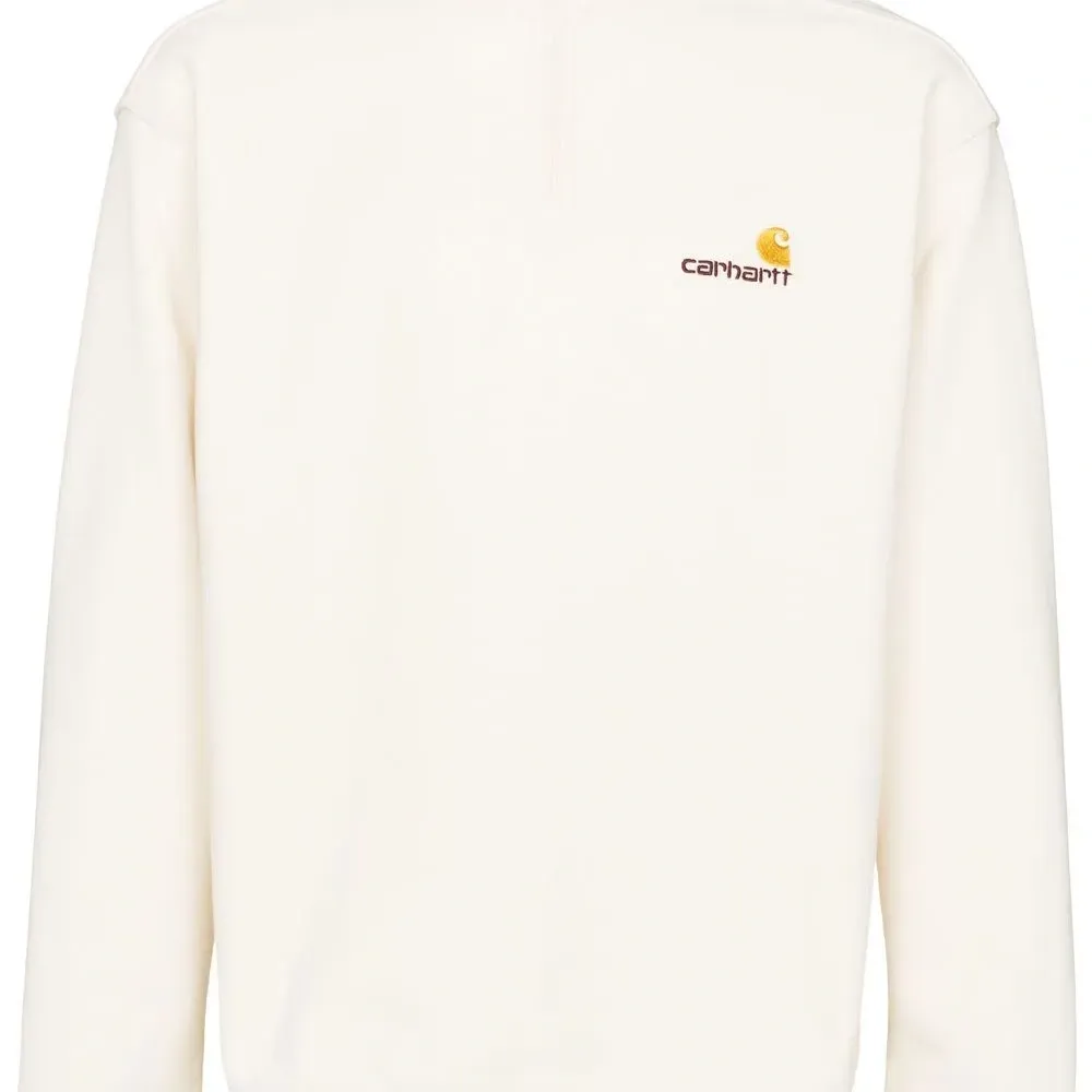 Толстовка с воротником на молнии и вышитым логотипом