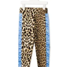 Легинсы с леопардовым принтом и лампасами Легинсы с леопардовым принтом и лампасами