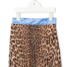 Плиссированная юбка с леопардовым принтом