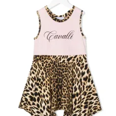 Платье асимметричного кроя с леопардовым принтом