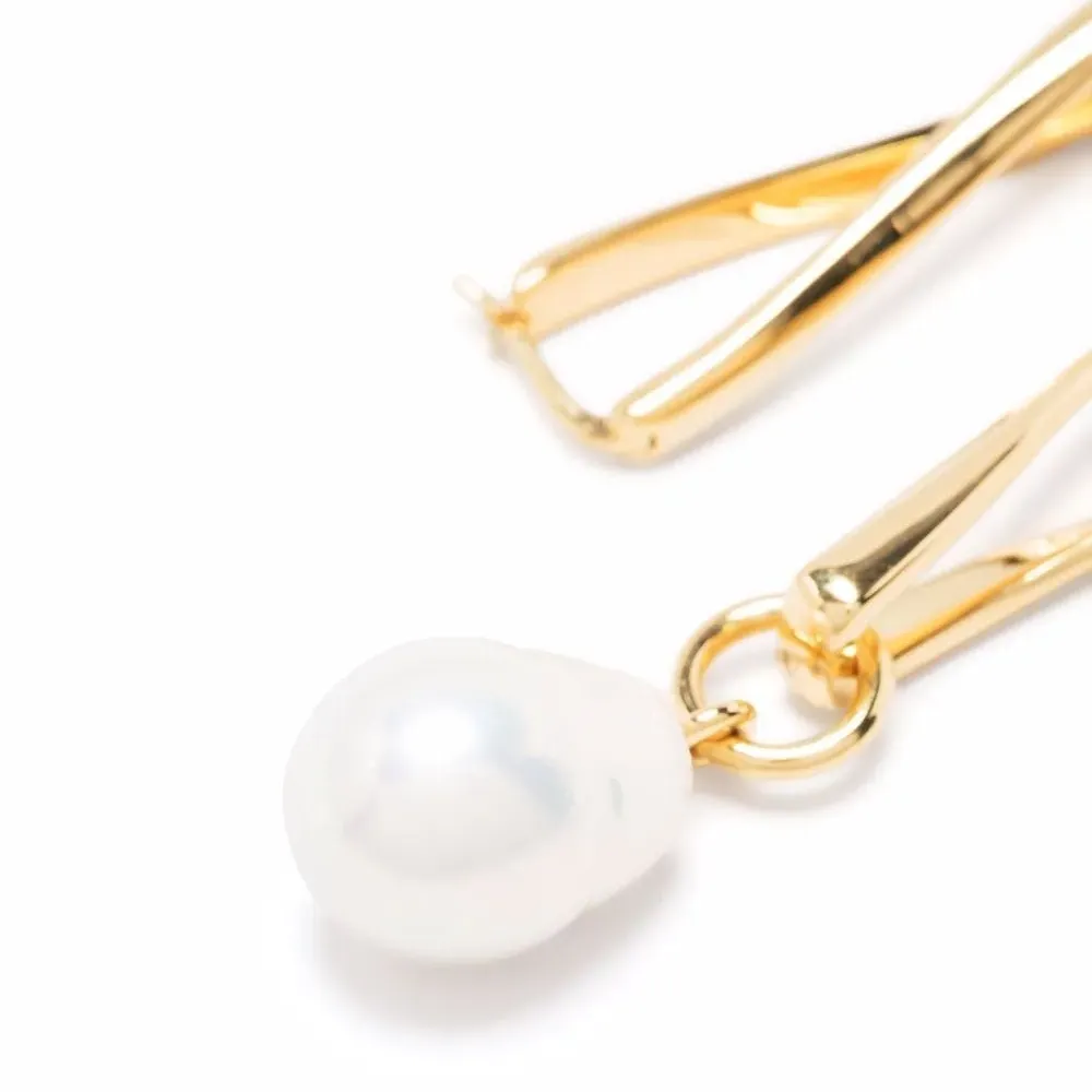 Серьги-подвески с жемчугом