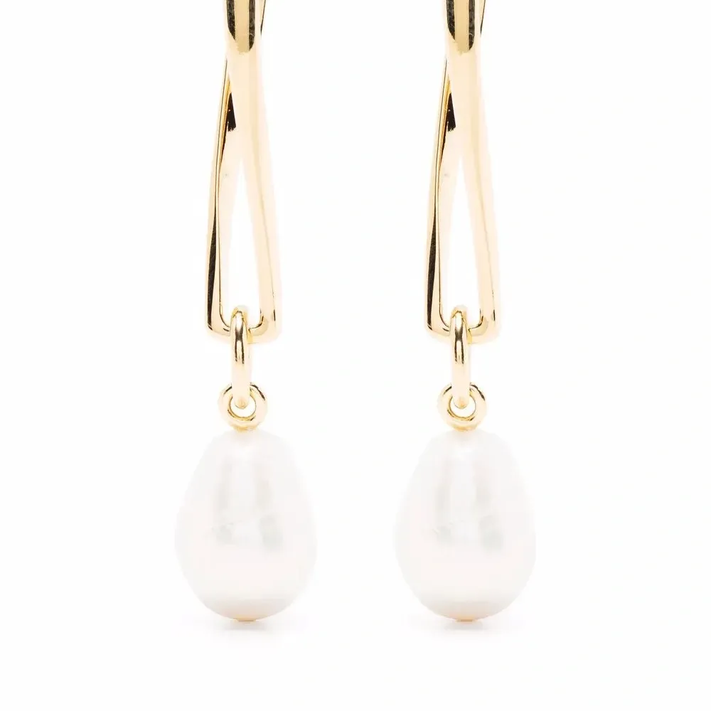 Серьги-подвески с жемчугом