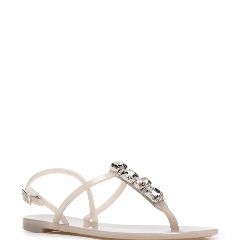 Сандалии с кристаллами