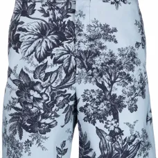 Шорты-бермуды с цветочным принтом