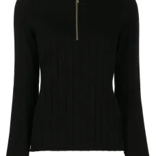 Джемпер тонкой вязки в рубчик