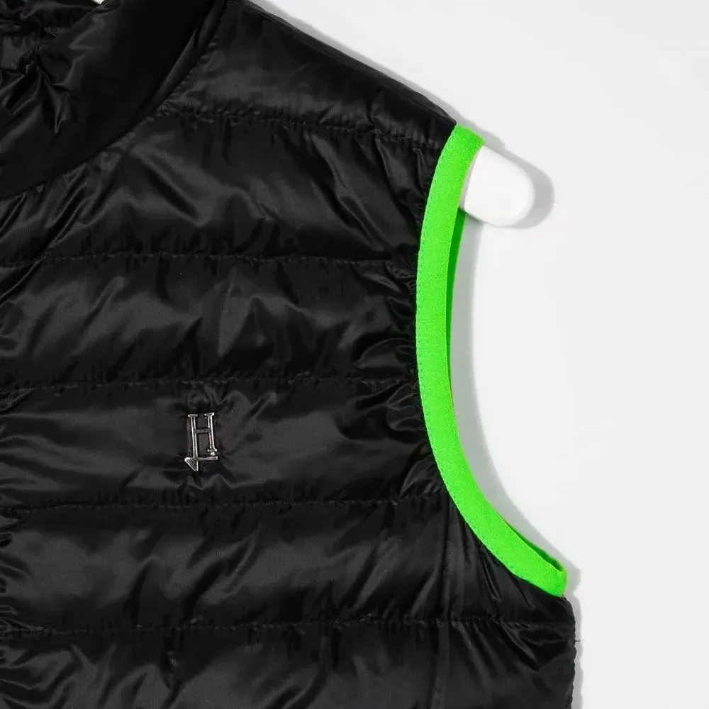 Дутый жилет с контрастной отделкой Дутый жилет с контрастной отделкой