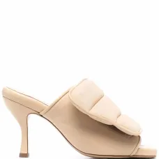 Дутые мюли на липучках