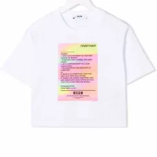 Укороченная футболка с графичным принтом