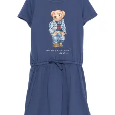 Платье с кулиской и принтом