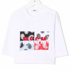 Футболка в технике пэчворк с логотипом