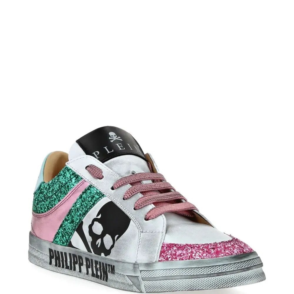 Кеды с блестящим черепом