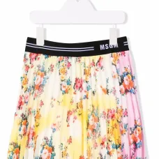 Плиссированная юбка с цветочным принтом