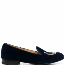 Бархатные лоферы Myrtle с вышивкой