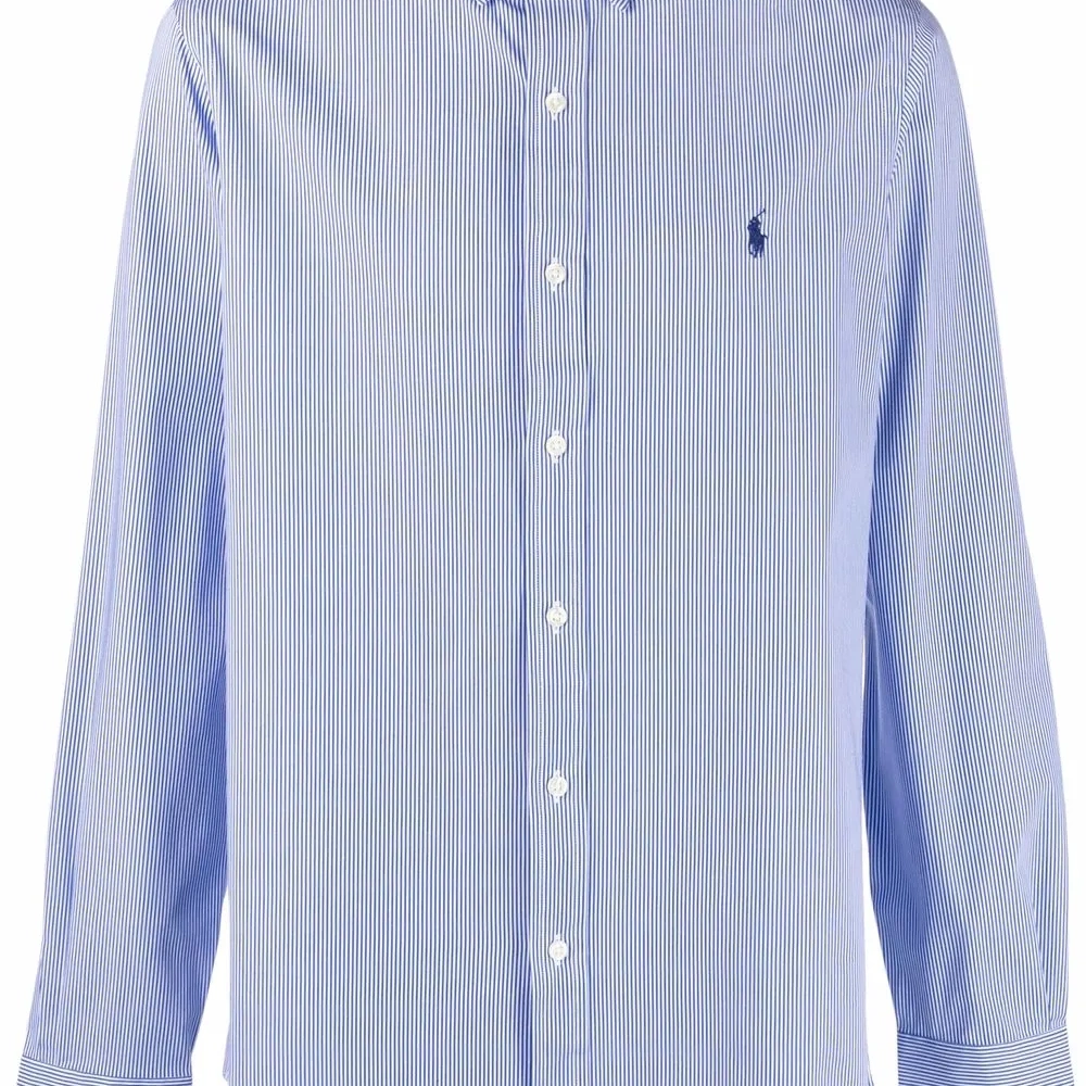 Рубашка в полоску с логотипом