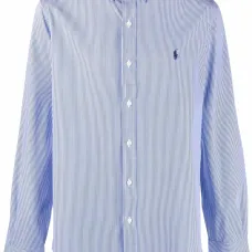 Рубашка в полоску с логотипом