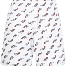 Джинсовые шорты с графичным принтом