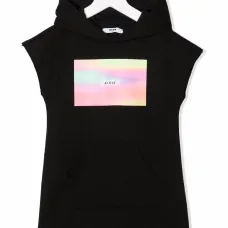 Платье-футболка с капюшоном