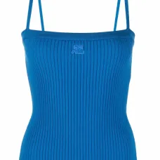 Топ в рубчик с вышитым логотипом Топ в рубчик с вышитым логотипом