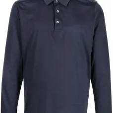 Рубашка поло на пуговицах с длинными рукавами