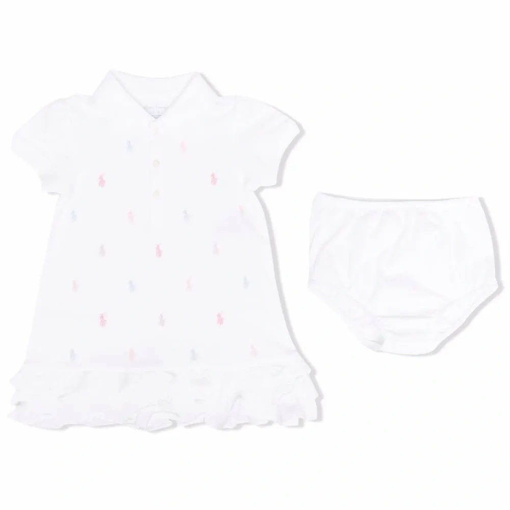 Платье с вышитым логотипом