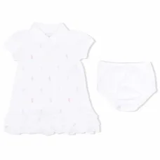 Платье с вышитым логотипом