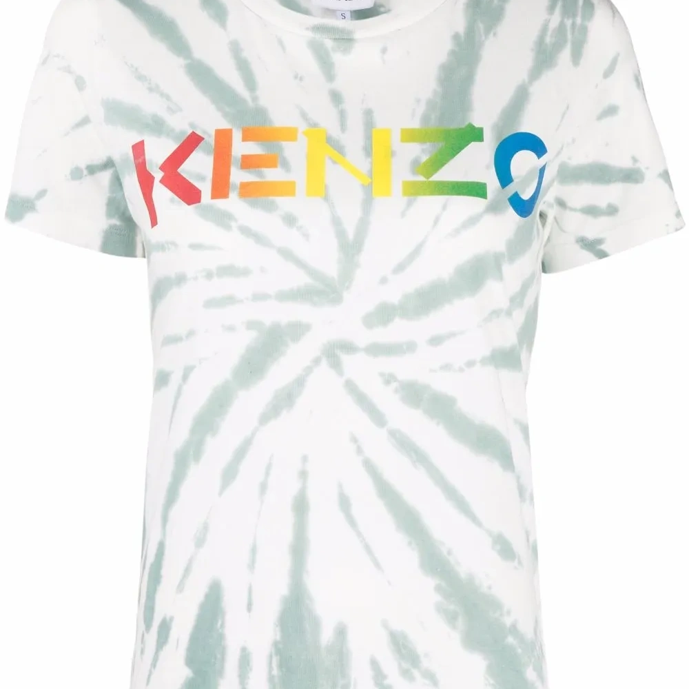 Футболка с принтом тай-дай и логотипом