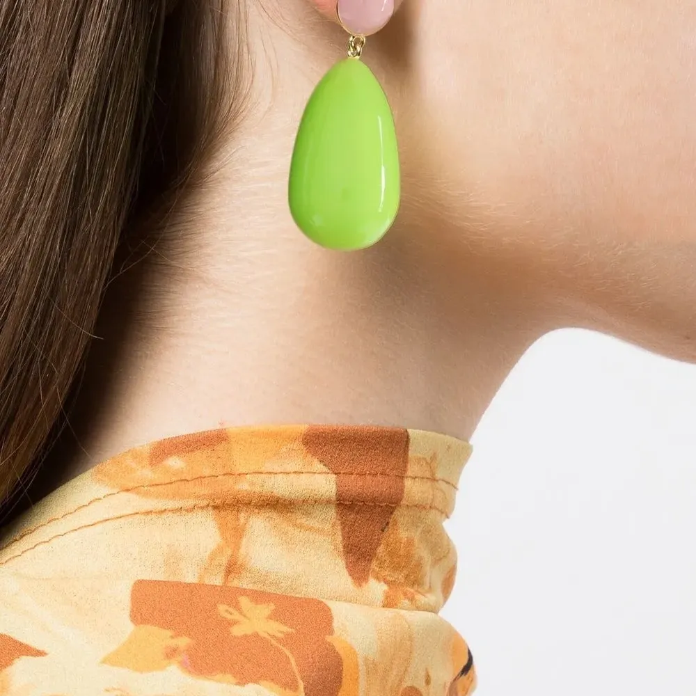 серьги-подвески с эмалью