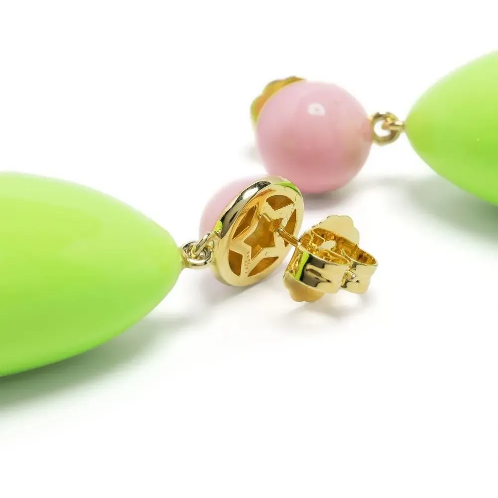 серьги-подвески с эмалью