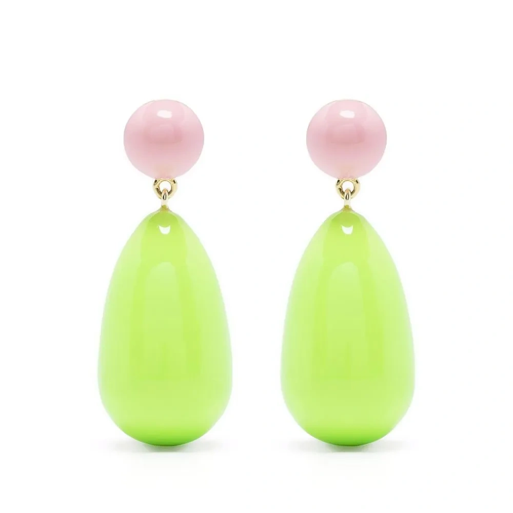 серьги-подвески с эмалью