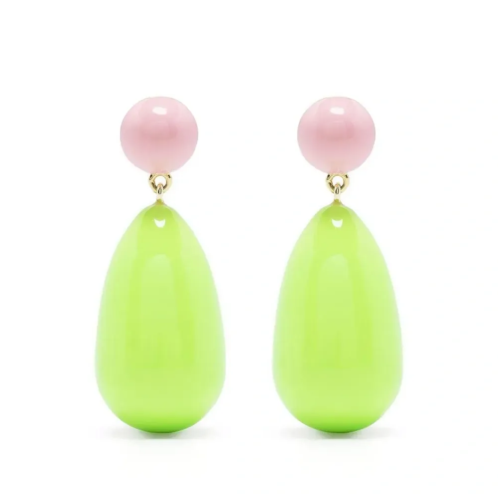 серьги-подвески с эмалью