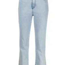 Укороченные джинсы прямого кроя