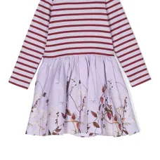 Платье с длинными рукавами и принтом