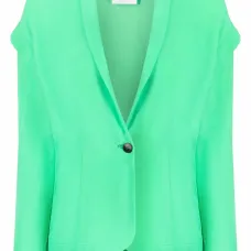 Однобортный блейзер с приспущенными плечами