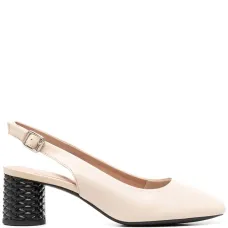 туфли на блочном каблуке с ремешком на пятке