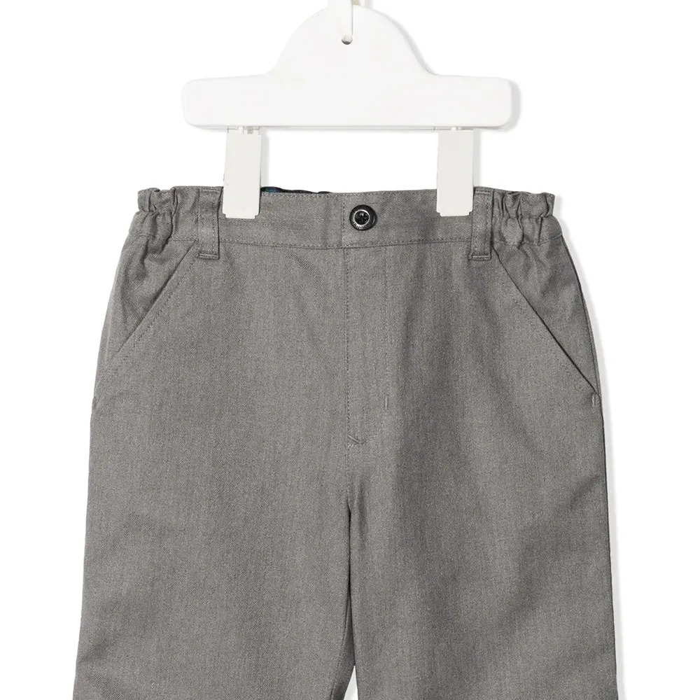 Брюки прямого кроя с эластичным поясом