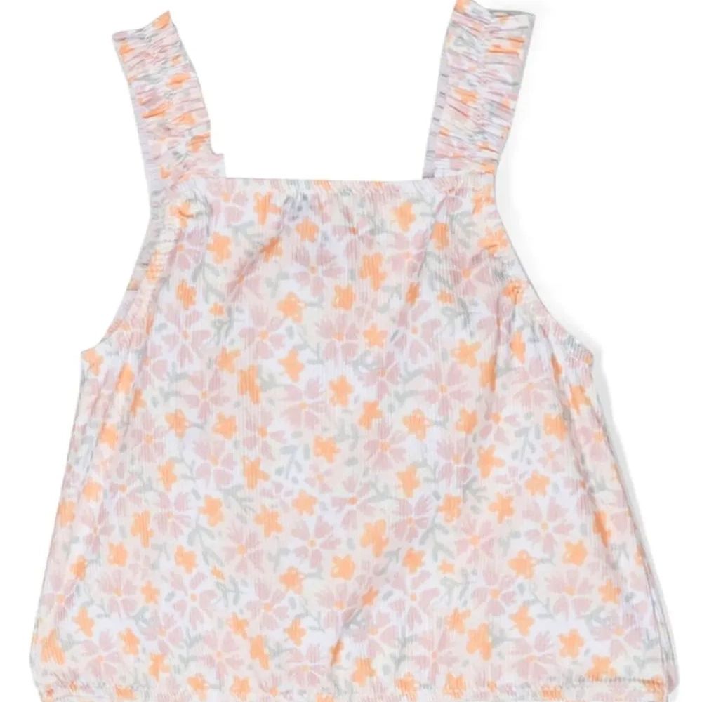 Топ без рукавов с цветочным принтом