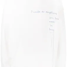 Толстовка с надписью и круглым вырезом