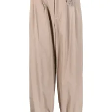 укороченные плиссированные брюки укороченные плиссированные брюки