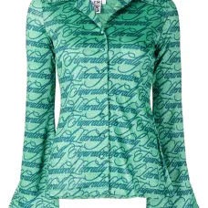 Рубашка с принтом и длинными рукавами