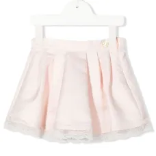 Атласная юбка с кружевной отделкой