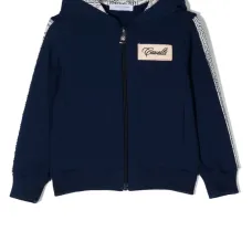 Худи на молнии с нашивкой-логотипом