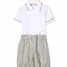 Комплект из топа и брюк в тонкую полоску