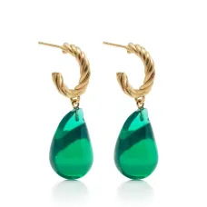 Декорированные серьги-кольца