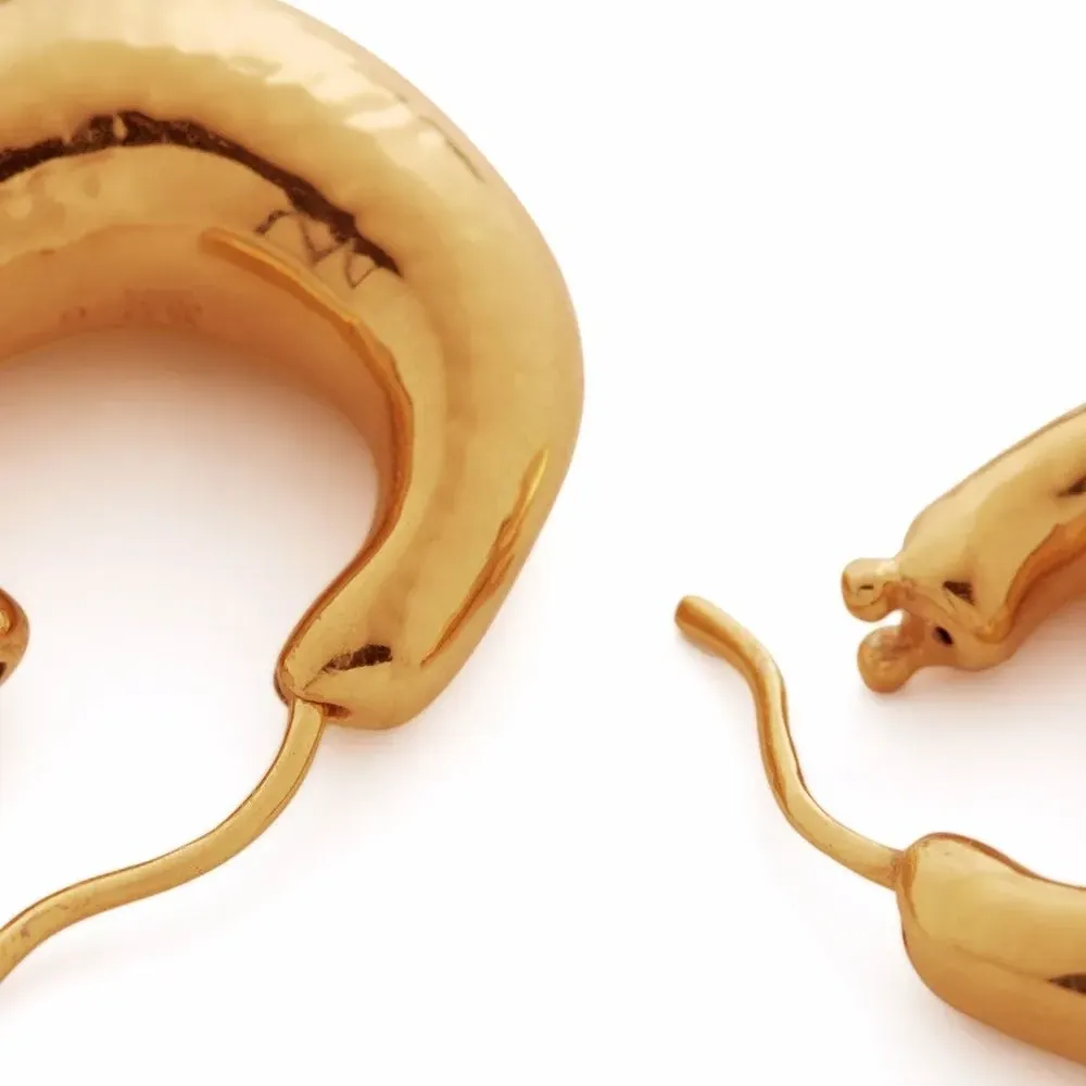 Массивные серьги-кольца Deia